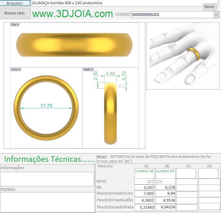 ALIANÇA bombe 450 x 230 anatomica 3000000000201 FICHA bege