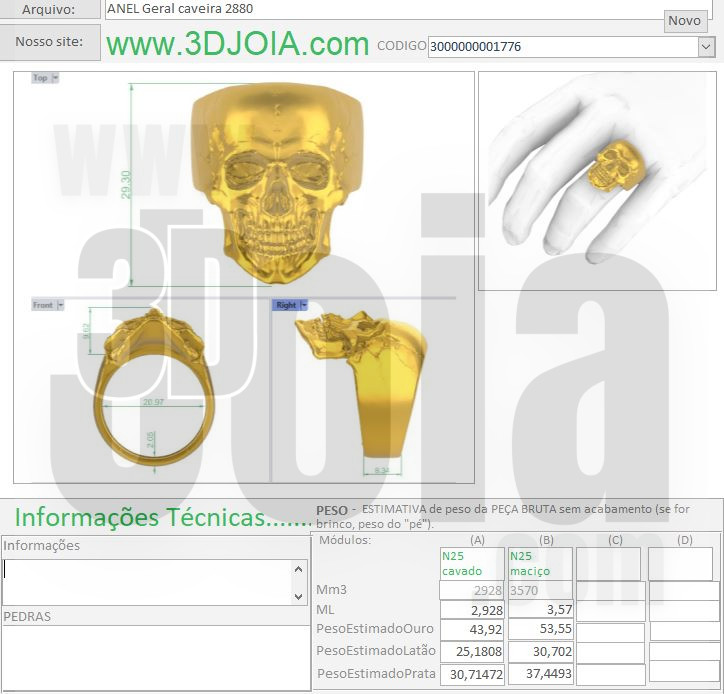 ANEL Geral caveira 2880 3000000001776 ficha pink