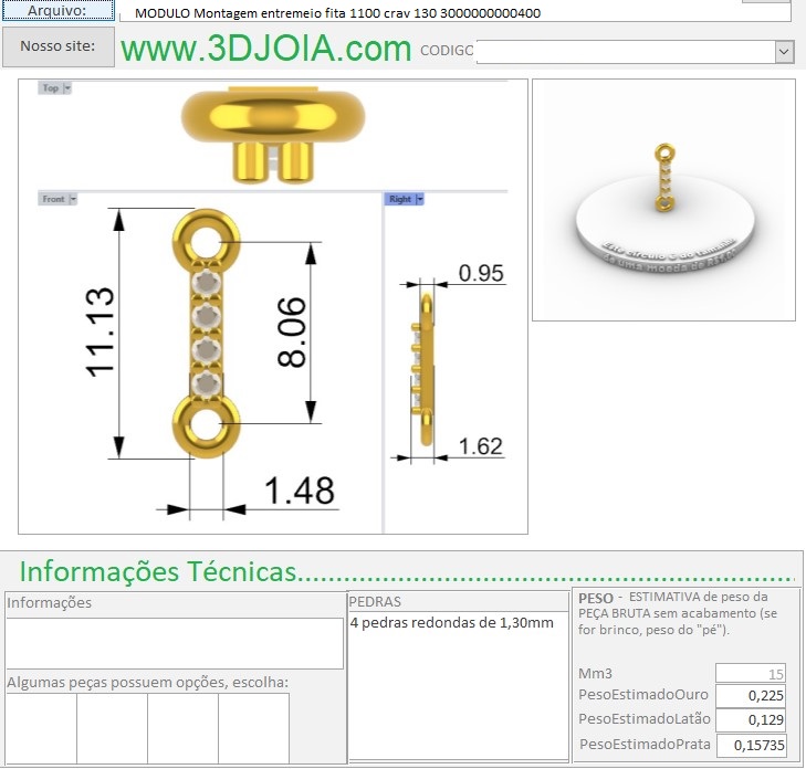 MODULO Montagem entremeio fita 1100 crav 130 3000000000400 (1)