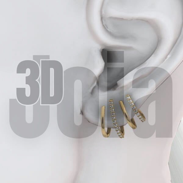 brinco earcuff fios cravado 125 2180560000001-4 ear cuff stl