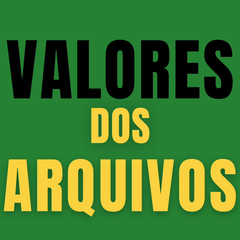 VALORES DOS ARQUIVOS