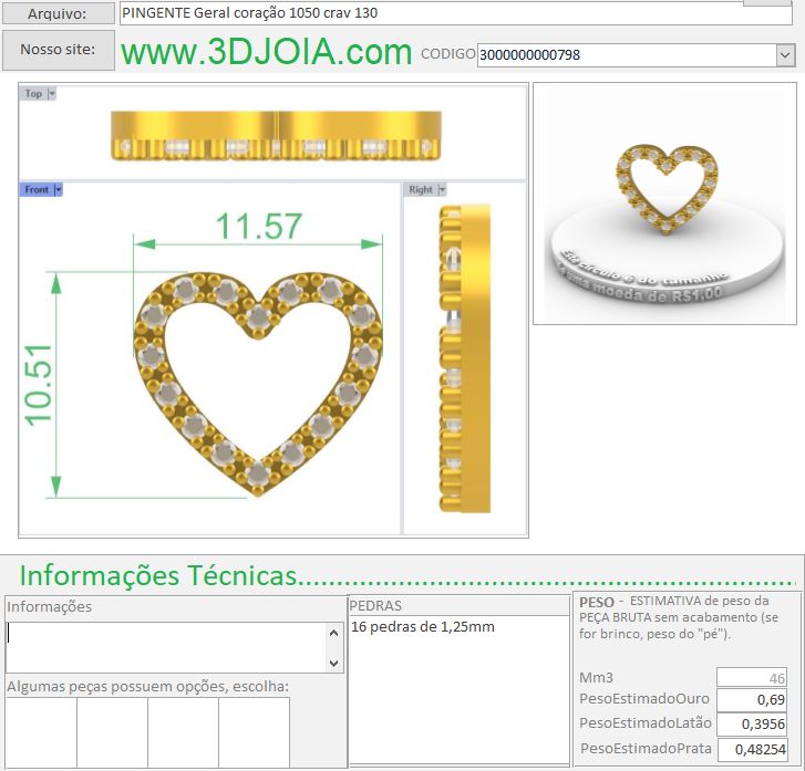 PINGENTE Geral coração 1050 crav 130 3000000000798 FICHA lilas