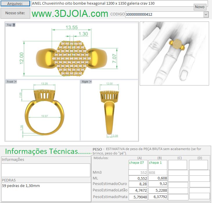 ANEL Chuveirinho oito bombe hexagonal 1200 x 1350 galeria crav 130 3000000000412 ficha azul