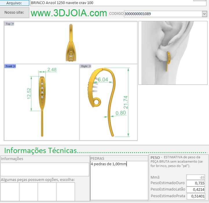 BRINCO Anzol 1250 navete crav 100 3000000001089 ficha lilas