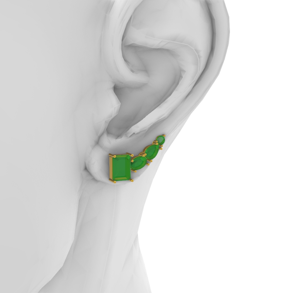 BRINCO Earcuff pedra Octagonal 4x6 Oval 4x6 Redonda 3mm Gota 4x6 3000000000185 z